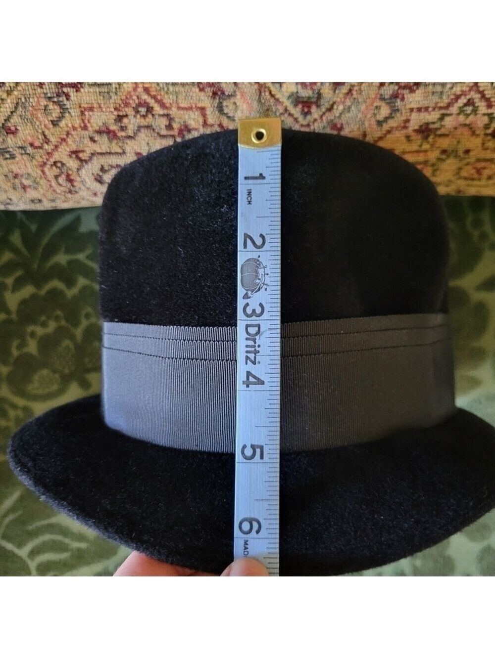 Vintage 1920s B. Forman Co. Riviera Italian Made Black Velour Hat Chapeau - Picture 3 of 10